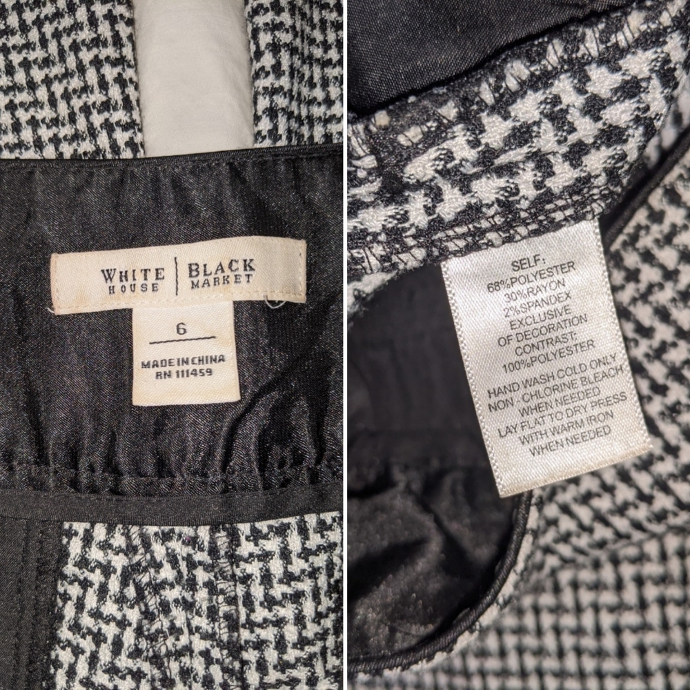 WHBM Houndstooth Wide-Leg Dress Pants 6 - Picture 6 of 6